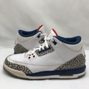 Nike Air Jordan 3 Retro OG (GS) True Blue Sneakers 2016 854261-106 White AJ3
